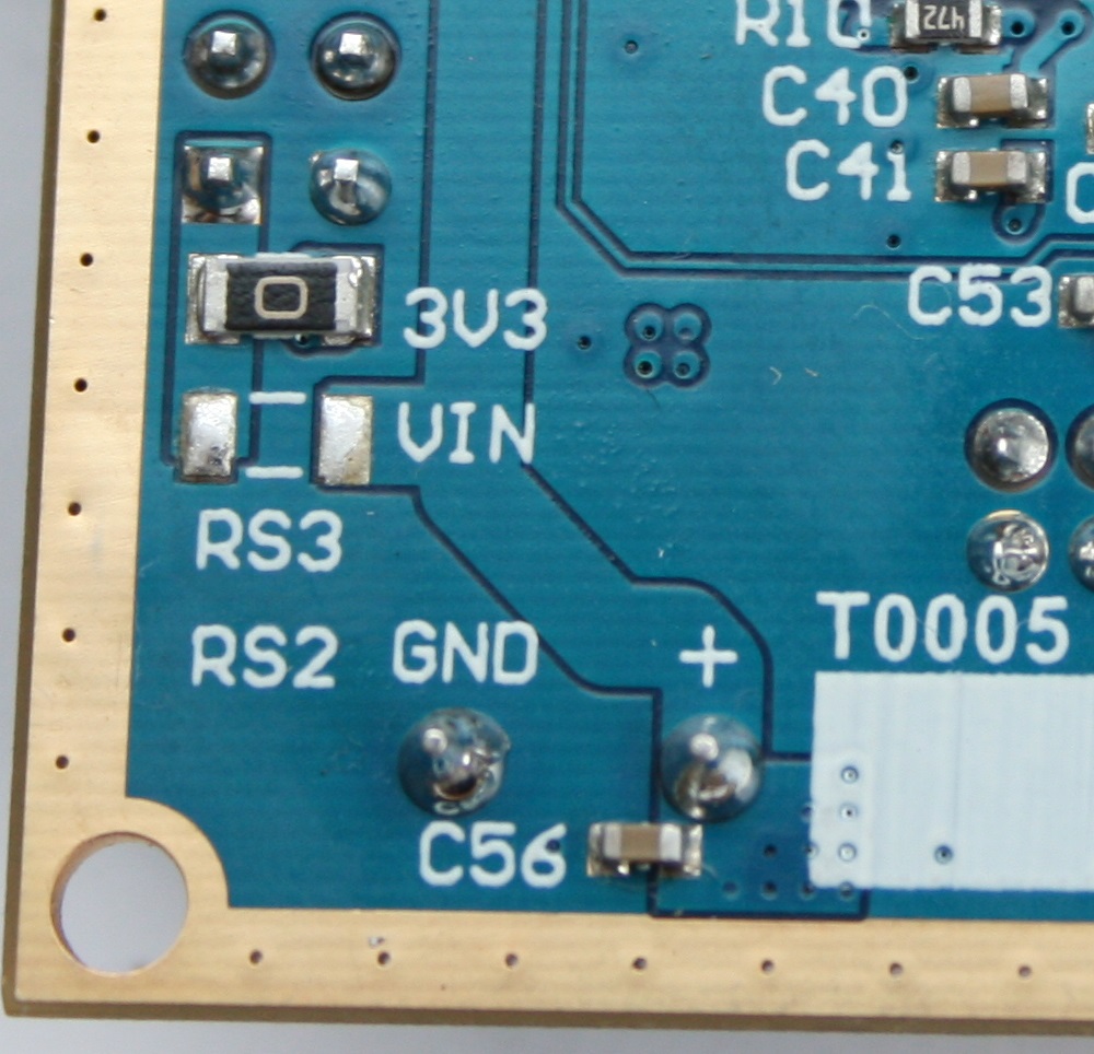 Tiny FPGA module, resistor jumpers, bottom layer