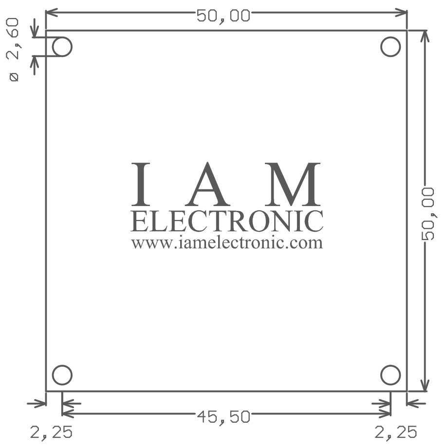 Tiny FPGA module, Mechanical dimensions, outline