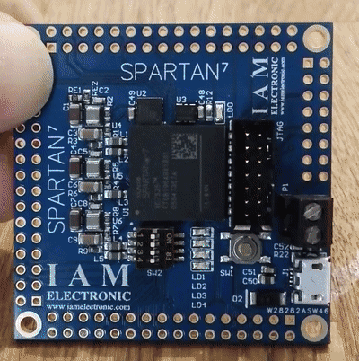 Spartan-7 FPGA module, Blinking LEDs reference design