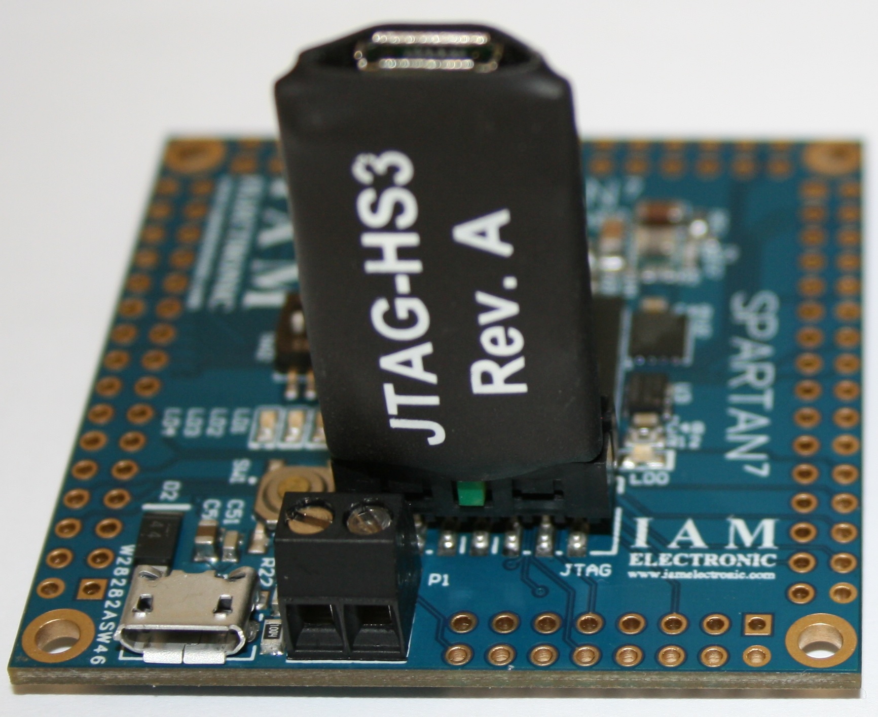 Spartan-7 FPGA module, JTAG connector with Digilent JTAG-HS3 Programming Cable