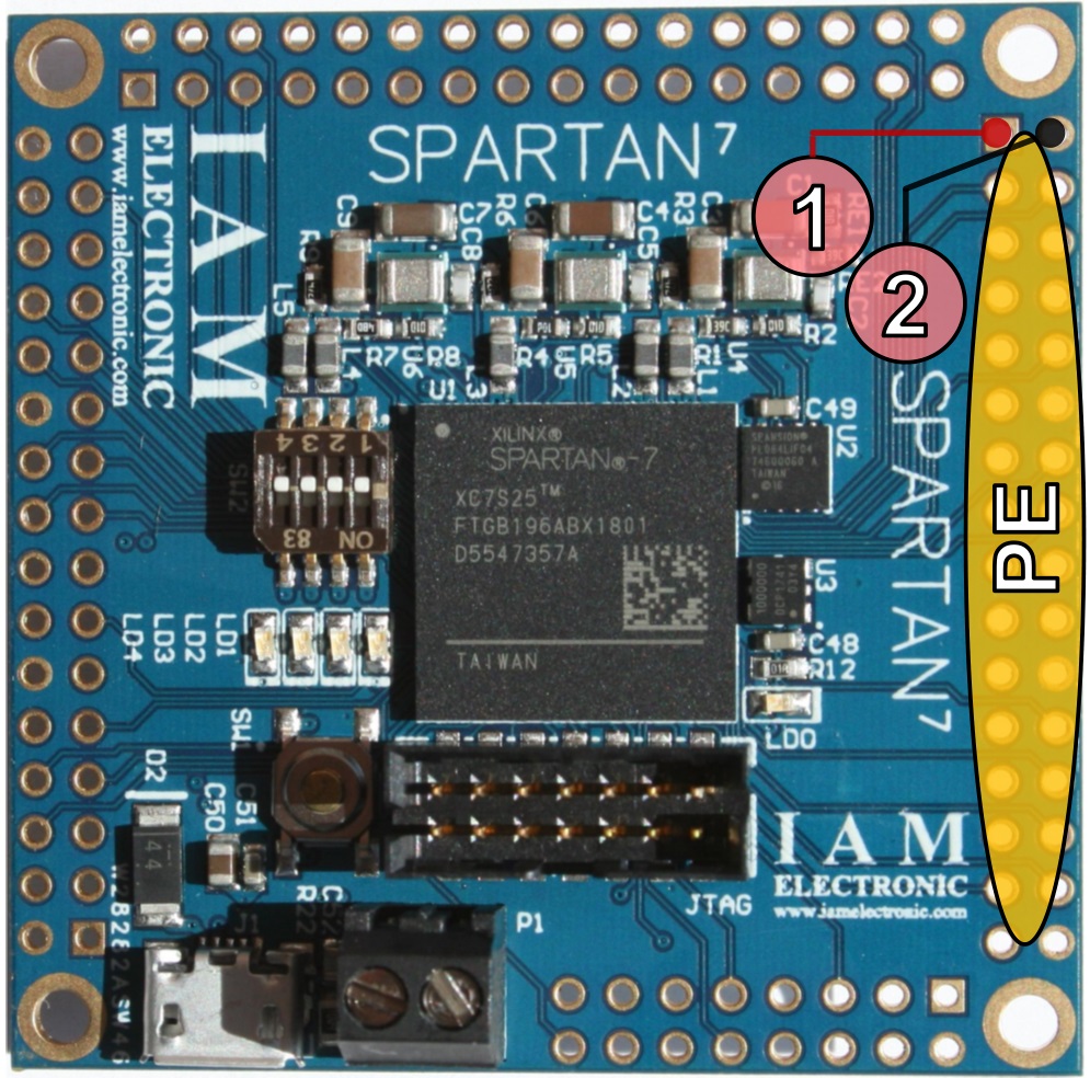 Spartan-7 FPGA module, PE connector