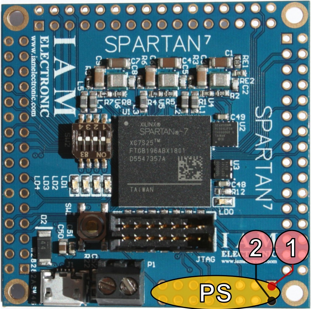 Spartan-7 FPGA module, PS connector