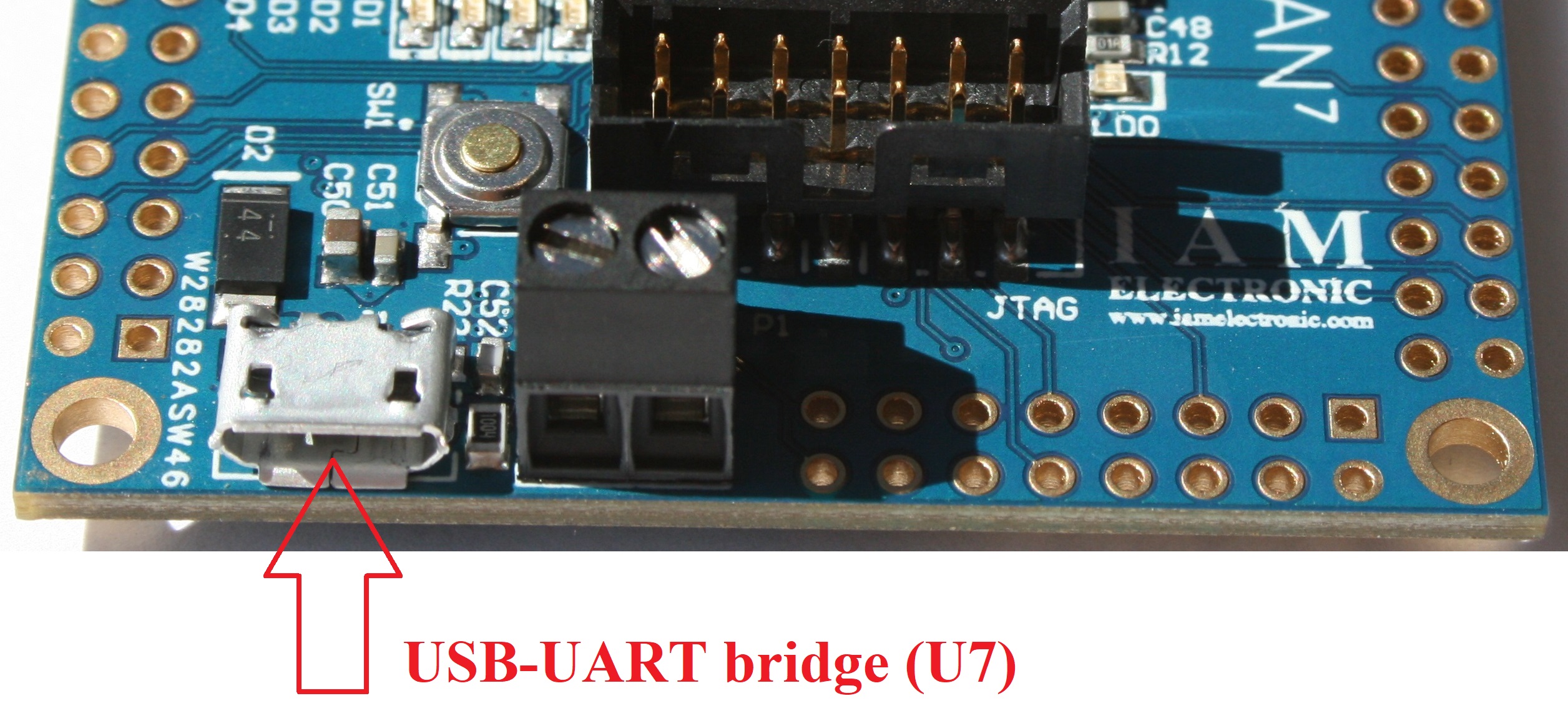 Spartan-7 FPGA module, USB-UART bridge